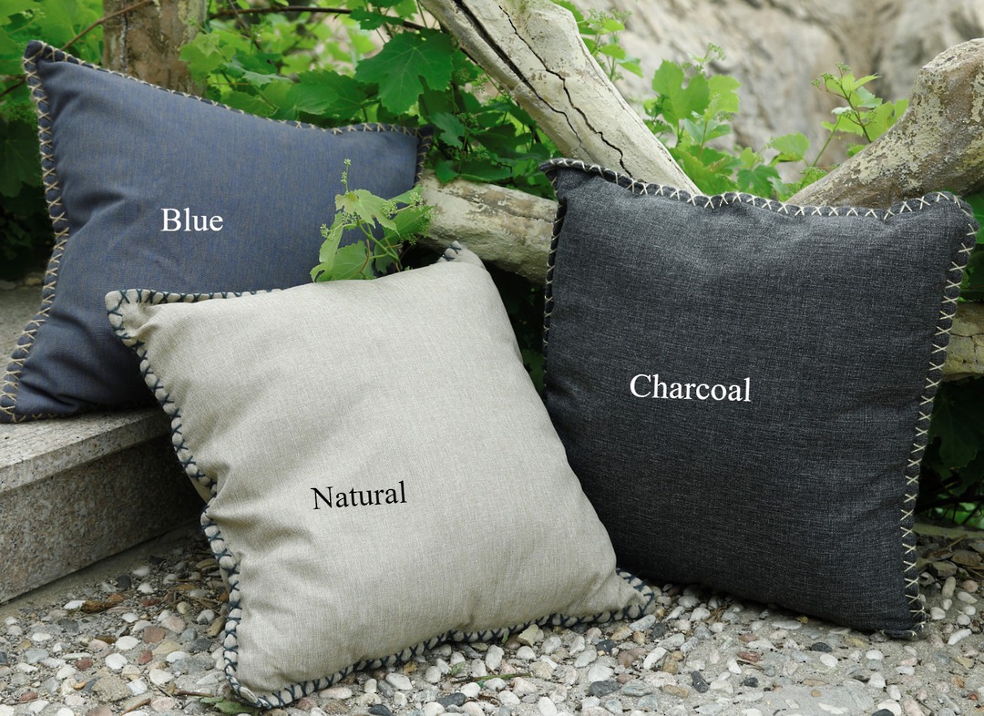 MM Linen - Kalo Outdoor Cushion -  Blue image 1